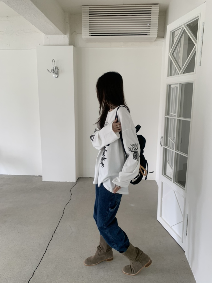 LE AVE韓國直郵女士新款人氣休閑推薦職業時尚熱賣長袖T恤LE AVE長袖T恤