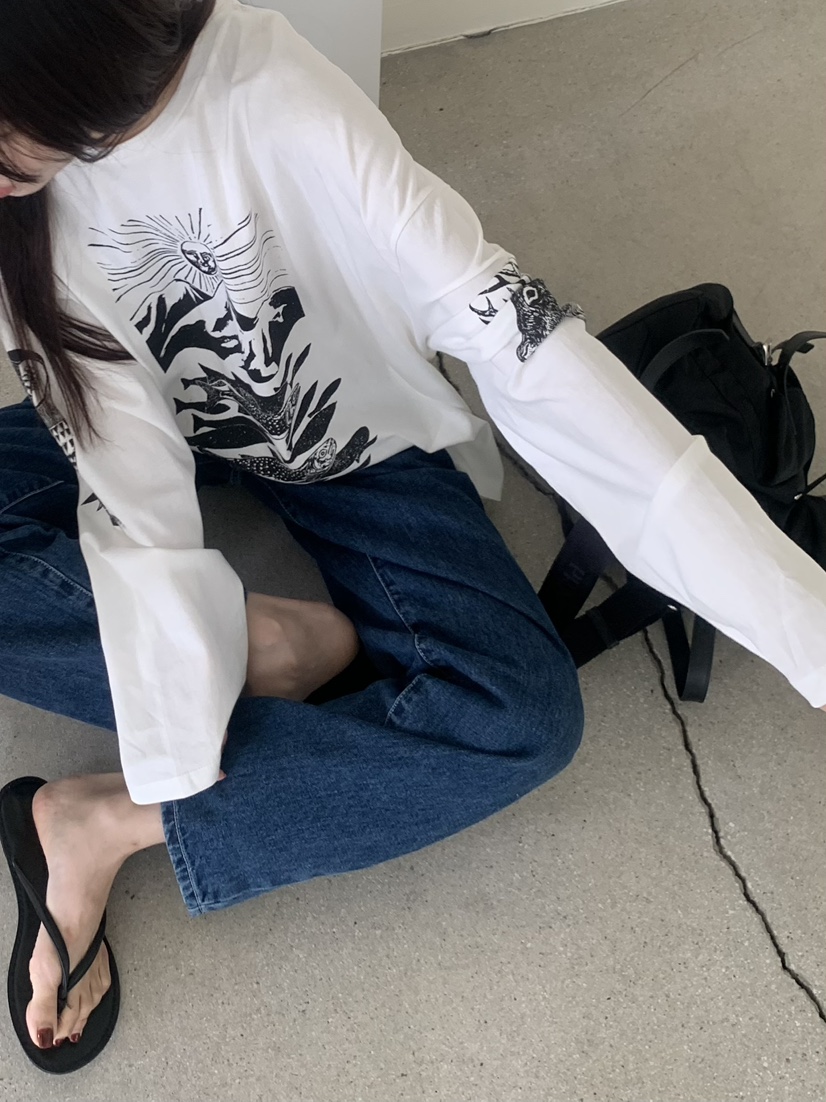 LE AVE韓國直郵女士新款人氣休閑推薦職業時尚熱賣長袖T恤LE AVE長袖T恤