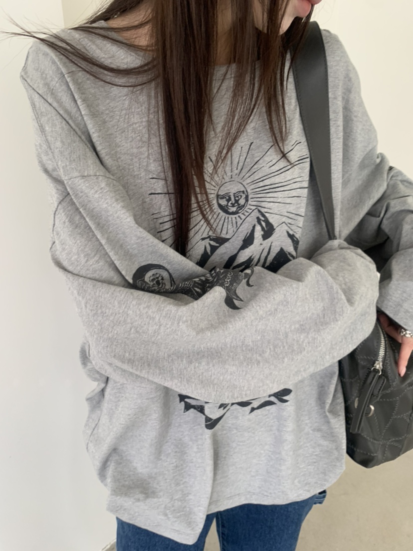 LE AVE韓國直郵女士新款人氣休閑推薦職業時尚熱賣長袖T恤LE AVE長袖T恤