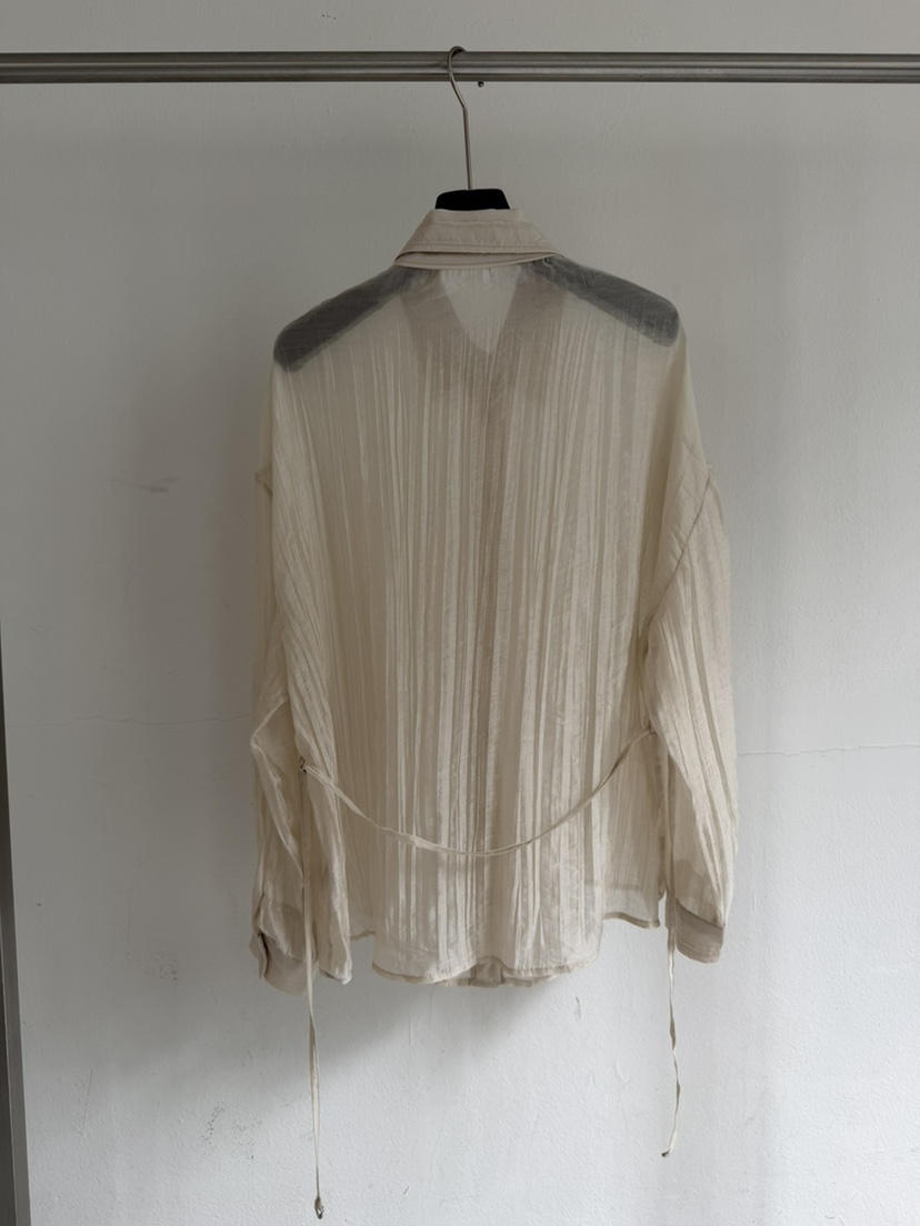 LE AVE東大門代購女裝新品人氣真品休閑襯衫蕾絲衫含腰繩LE AVE襯衫/蕾絲衫