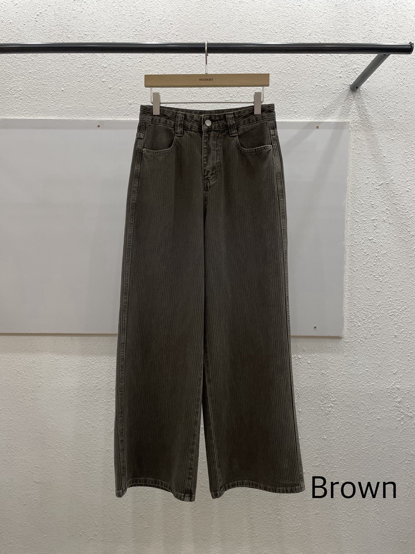 EGGPLANT韓國代購女士新款真品熱賣時尚推薦休閑休閑褲羅紋EGGPLANT休閑褲圖色1