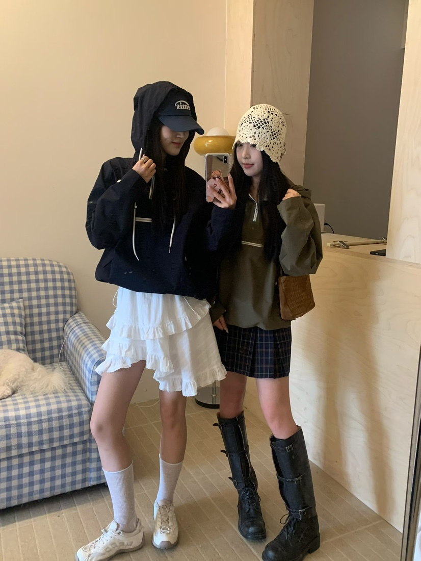 URBANE-P東大門代購女裝新款熱賣時尚人氣衛衣防風衣口袋URBANE-P衛衣