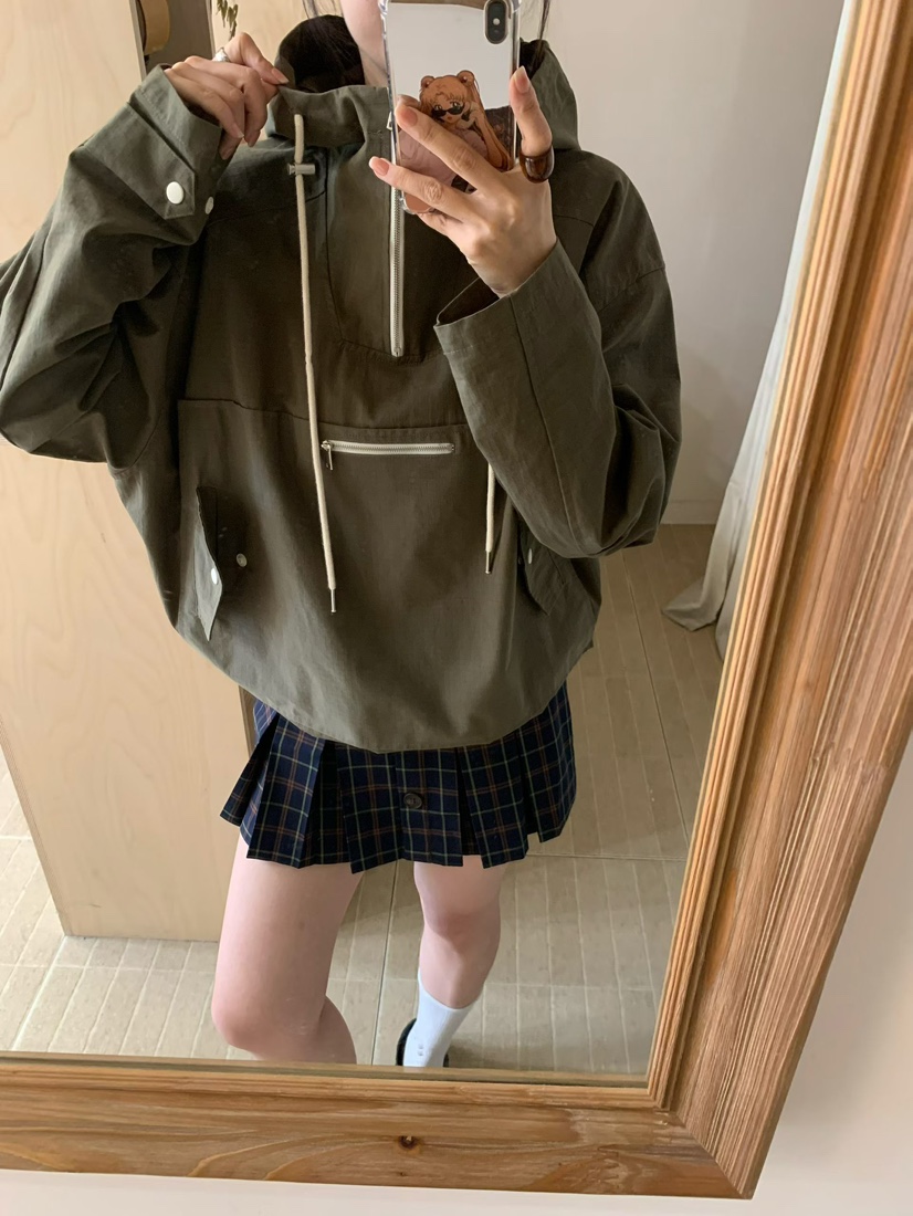 URBANE-P東大門代購女裝新款熱賣時尚人氣衛衣防風衣口袋URBANE-P衛衣