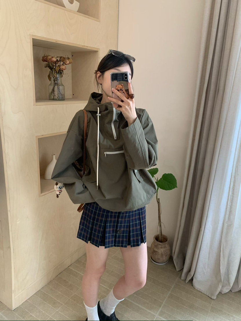 URBANE-P東大門代購女裝新款熱賣時尚人氣衛衣防風衣口袋URBANE-P衛衣
