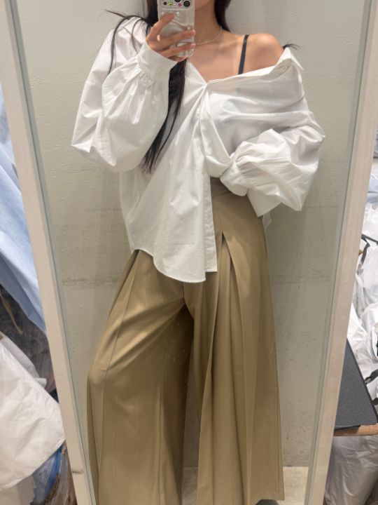 mars東大門代購女裝新品休閑時尚人氣職業襯衫蕾絲衫開衩mars襯衫/蕾絲衫