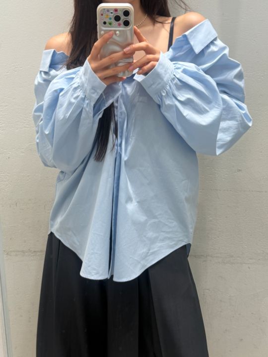 mars東大門代購女裝新品休閑時尚人氣職業襯衫蕾絲衫開衩mars襯衫/蕾絲衫