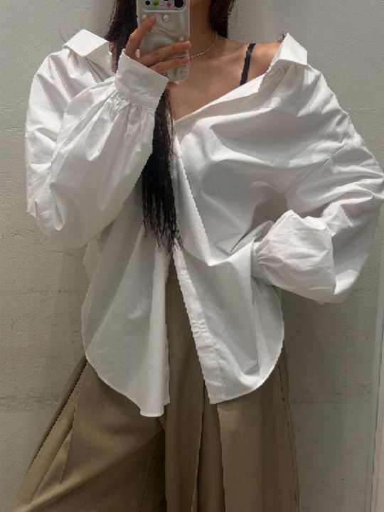 mars東大門代購女裝新品休閑時尚人氣職業襯衫蕾絲衫開衩mars襯衫/蕾絲衫圖色1
