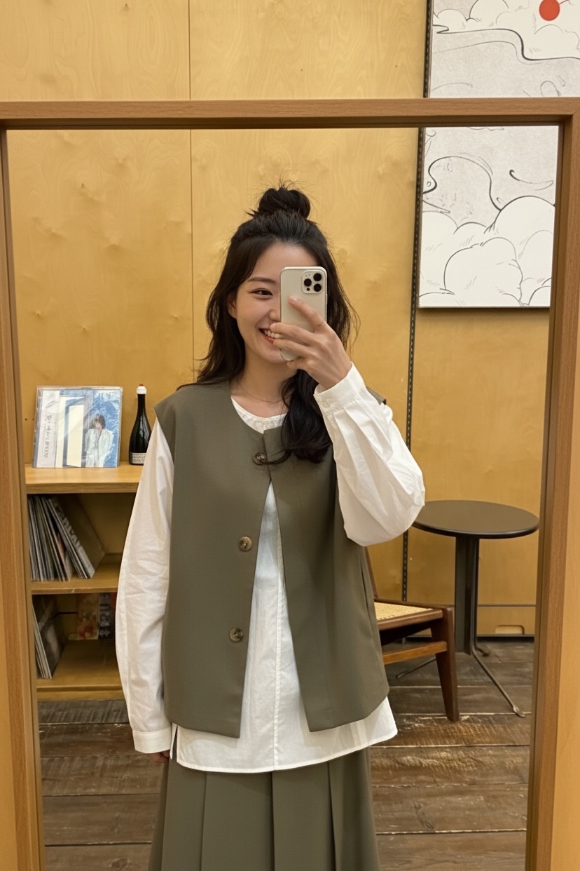 WEAUE SELVAGE東大門代購女士新款熱賣真品休閑職業馬甲Weave Selvage馬甲