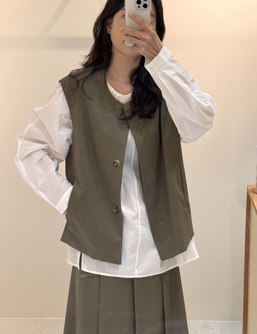 WEAUE SELVAGE東大門代購女士新款熱賣真品休閑職業馬甲Weave Selvage馬甲