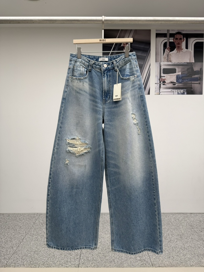 MADE-P東大門代購女士新品人氣真品熱賣時尚休閑推薦牛仔褲MADE-P牛仔褲圖色1