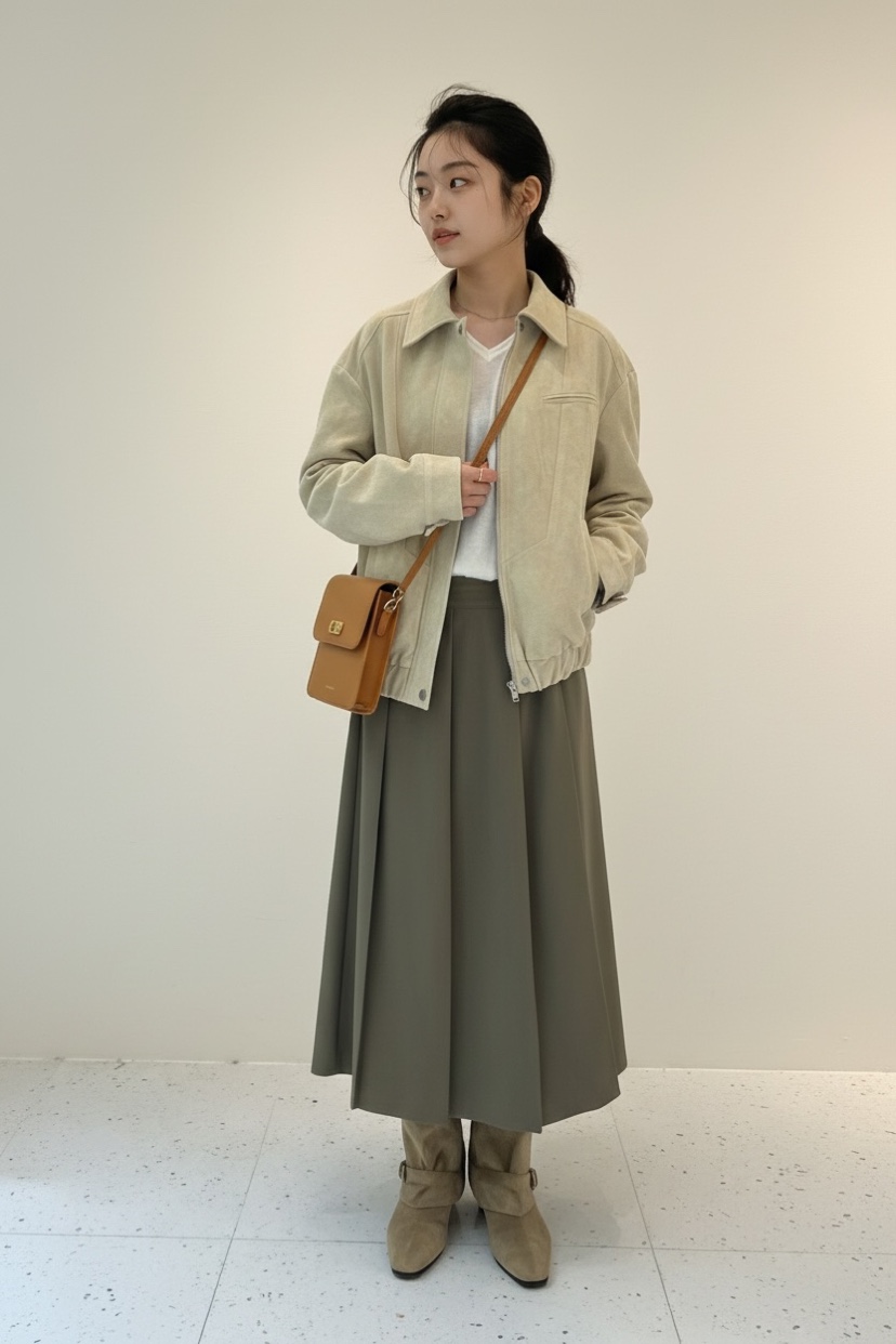 WEAUE SELVAGE韓國代購女士新款真品熱賣推薦夾克絨面革Weave Selvage夾克