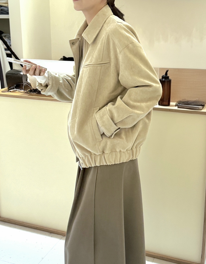 WEAUE SELVAGE韓國代購女士新款真品熱賣推薦夾克絨面革Weave Selvage夾克