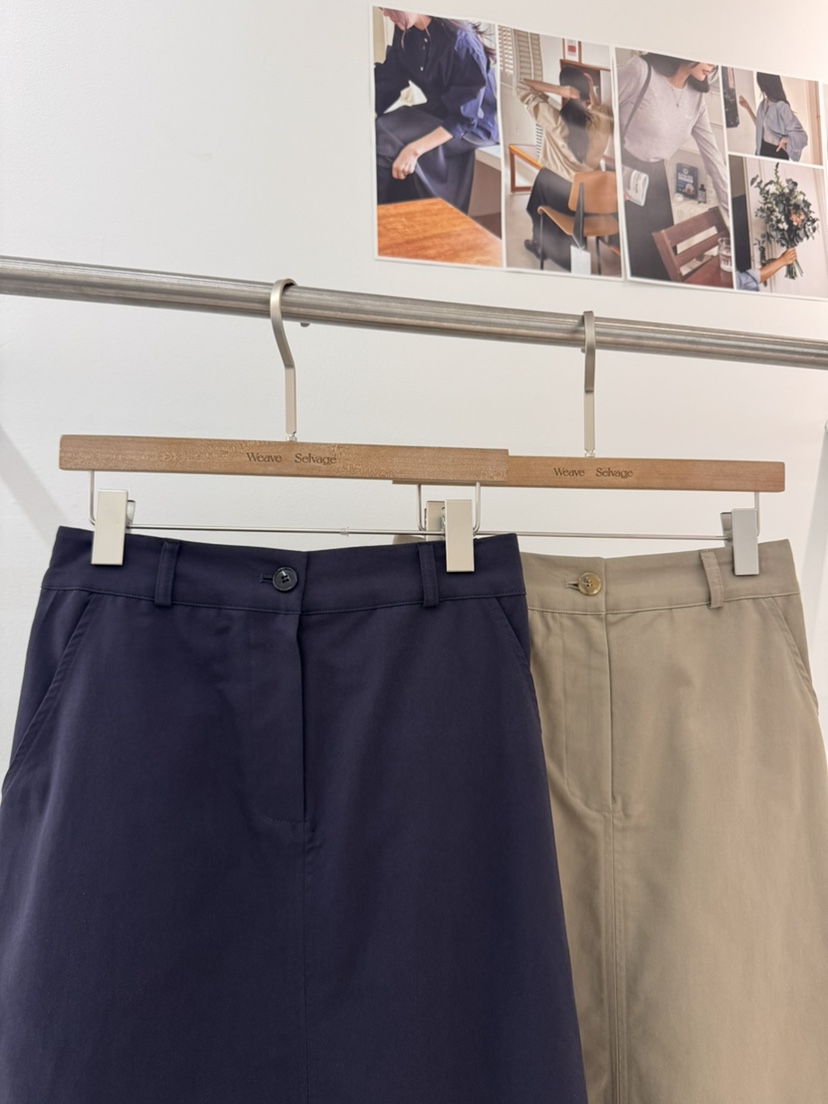 WEAUE SELVAGE韓國直郵女裝新品熱賣真品人氣推薦休閑長裙Weave Selvage長裙