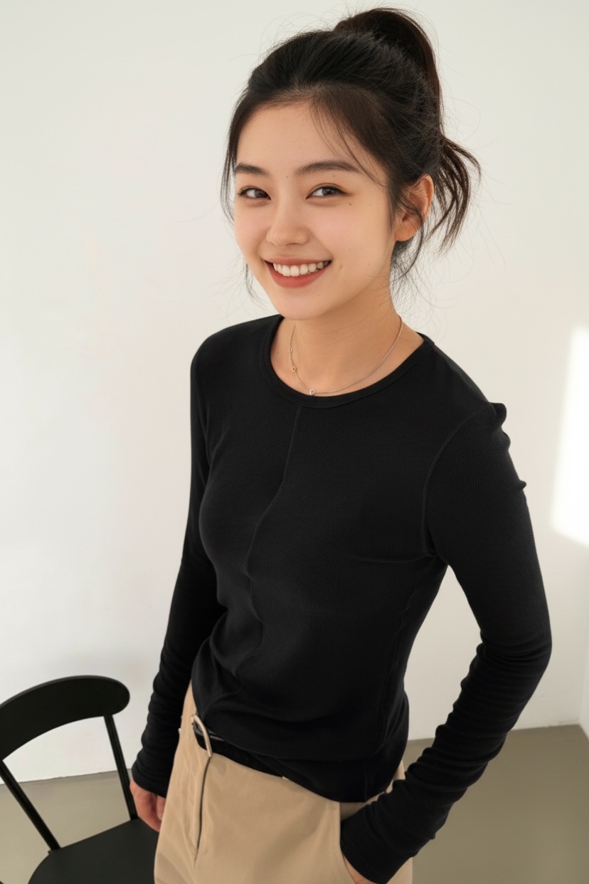 WEAUE SELVAGE韓國直郵女裝新品人氣真品熱賣時尚長袖T恤Weave Selvage長袖T恤