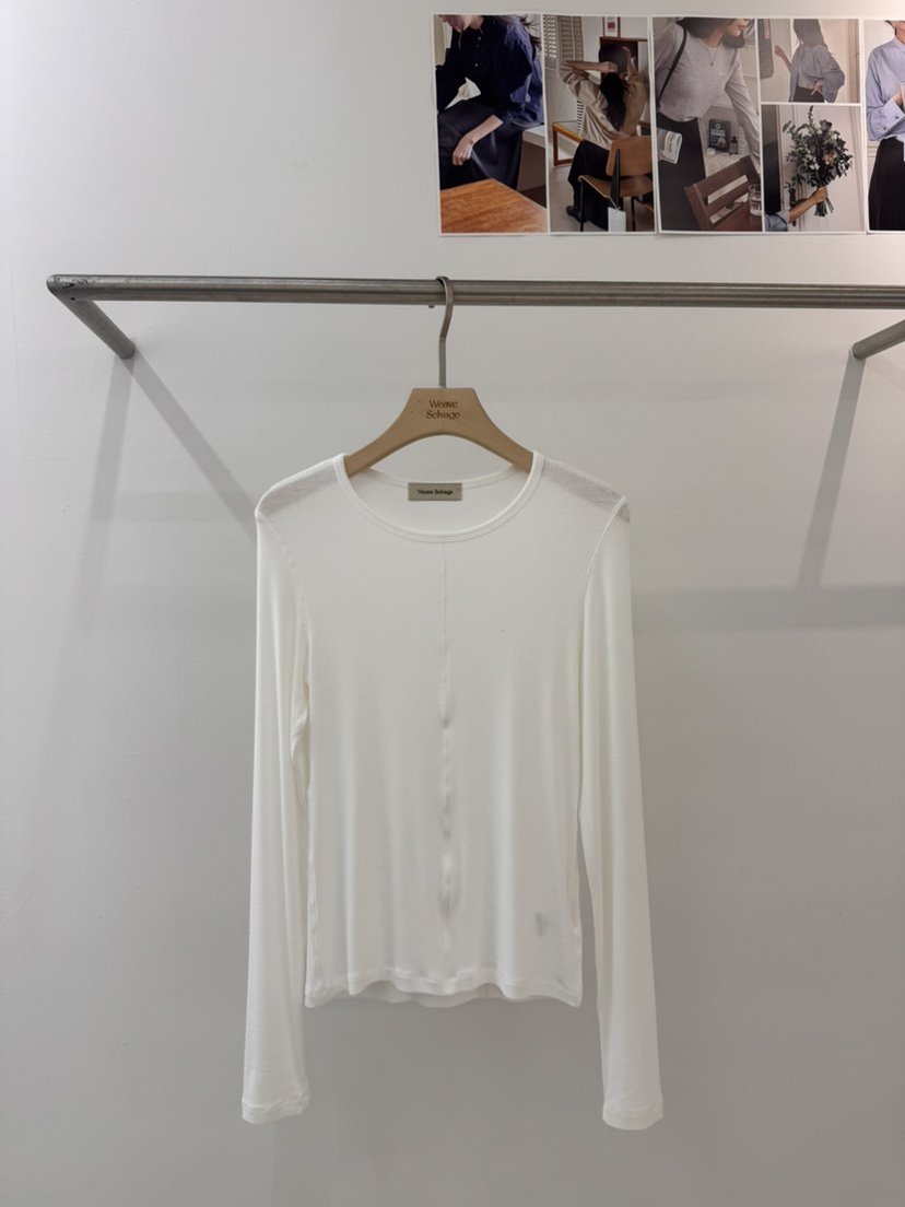 WEAUE SELVAGE韓國直郵女裝新品人氣真品熱賣時尚長袖T恤Weave Selvage長袖T恤圖色1