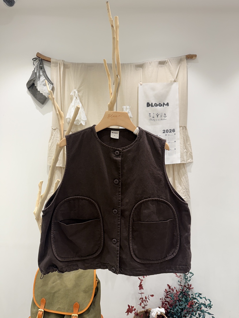 BLOOM韓國直郵女裝新品休閑真品時尚熱賣職業推薦馬甲口袋BLOOM-S馬甲圖色2