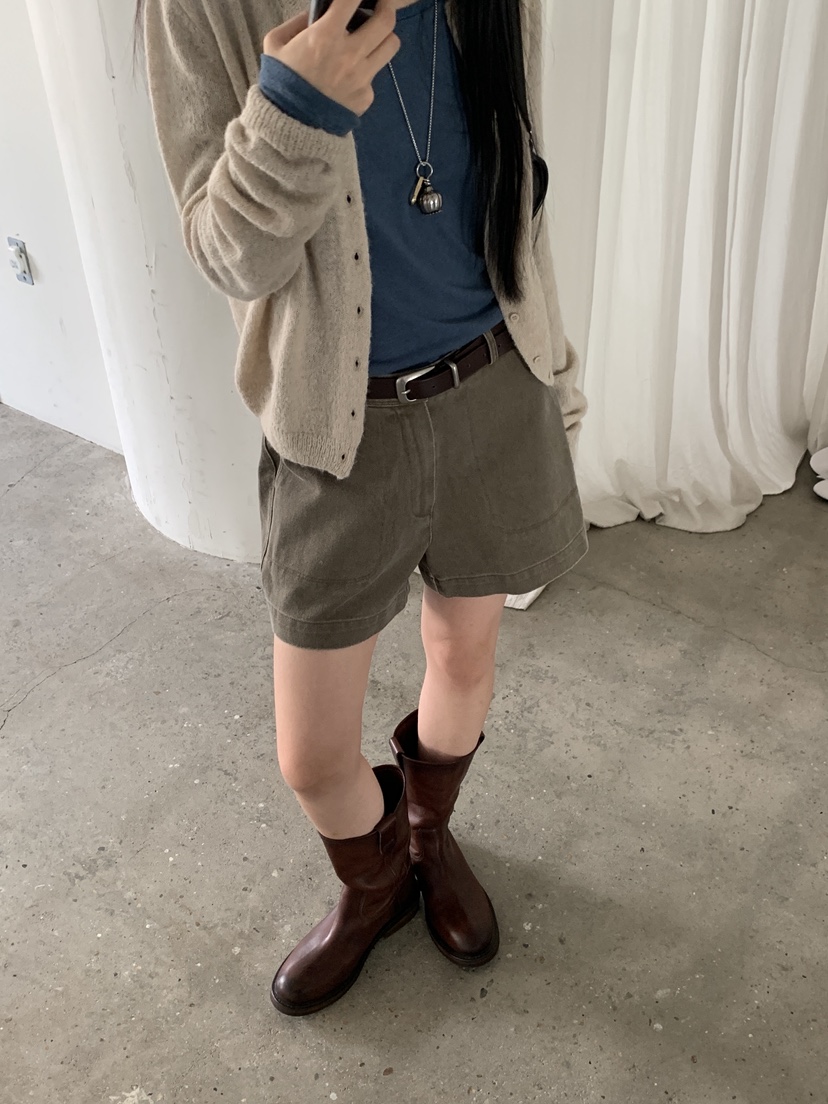 LOGARDEN韓國直郵女裝新款休閑人氣時尚推薦短褲不含腰帶LO GARDEN短褲