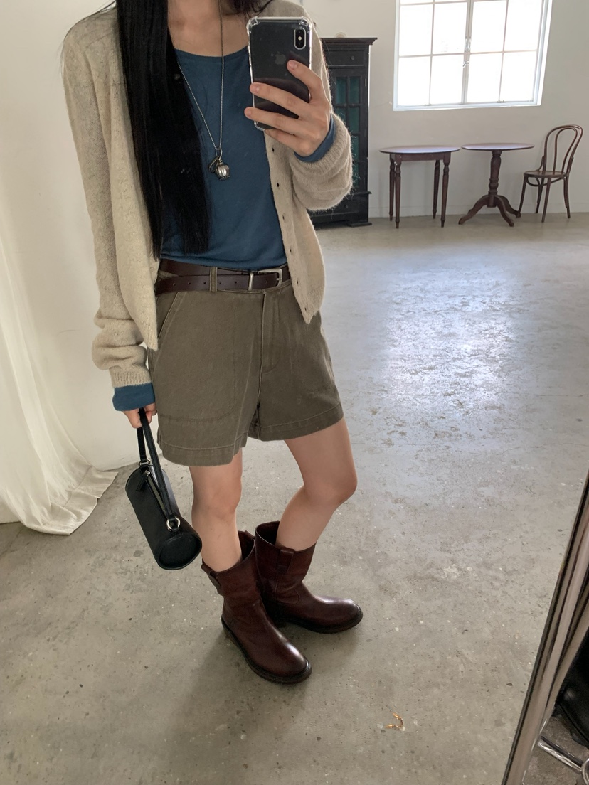 LOGARDEN韓國直郵女裝新款休閑人氣時尚推薦短褲不含腰帶LO GARDEN短褲圖色1