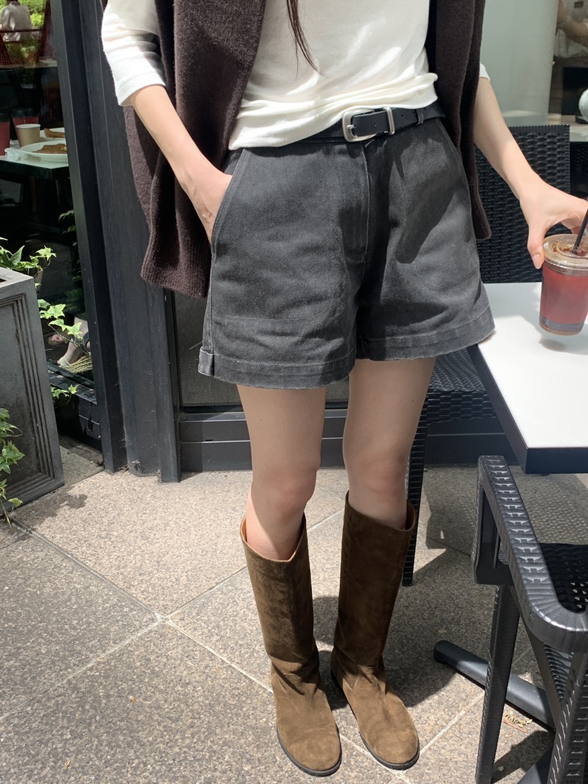LOGARDEN韓國直郵女裝新款休閑人氣時尚推薦短褲不含腰帶LO GARDEN短褲圖色2