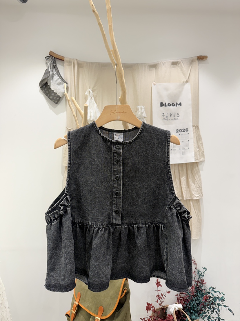 BLOOM韓國代購女士新品人氣推薦真品休閑職業吊帶背心開襟BLOOM-S吊帶/背心圖色1