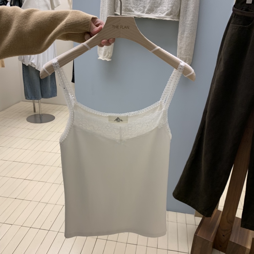 THEPLAN韓國代購女裝新品休閑熱賣人氣時尚吊帶背心蕾絲無袖THE PLAN吊帶/背心圖色3