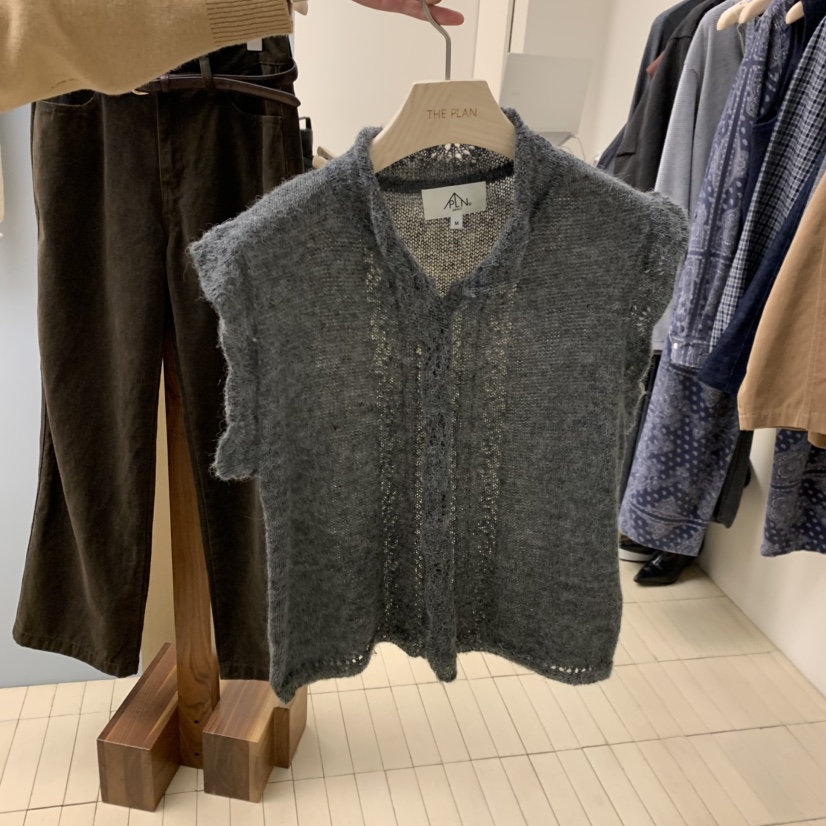 THEPLAN韓國直郵女裝新品熱賣時尚推薦休閑真品人氣馬甲蕾絲THE PLAN馬甲圖色1
