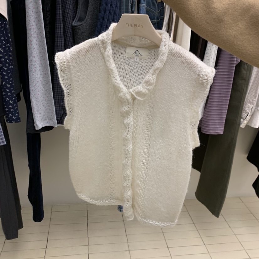 THEPLAN韓國直郵女裝新品熱賣時尚推薦休閑真品人氣馬甲蕾絲THE PLAN馬甲圖色2