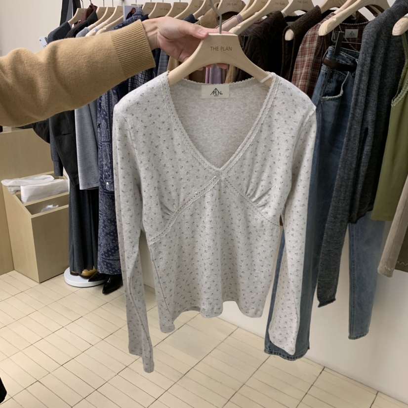THEPLAN韓國代購女裝新款休閑熱賣推薦真品時尚人氣長袖T恤THE PLAN長袖T恤圖色1