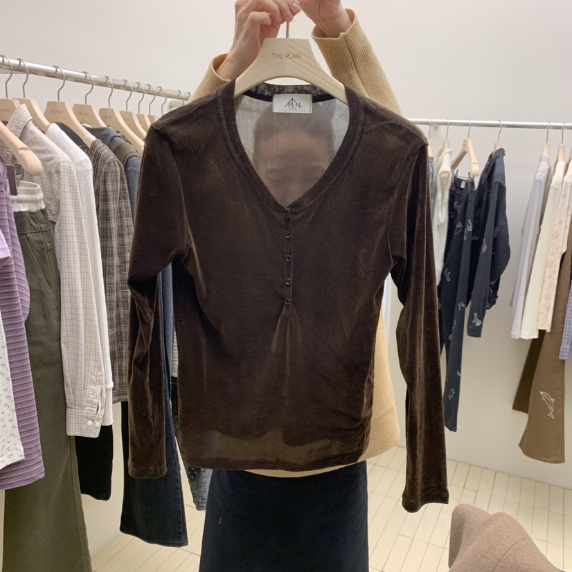 THEPLAN東大門實拍女士新品真品熱賣推薦時尚休閑長袖T恤THE PLAN長袖T恤圖色3