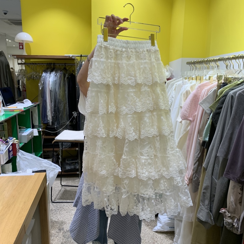 LE MASTERPLACE韓國代購女士新品休閑推薦熱賣長裙刺繡蕾絲Le masterpiece長裙