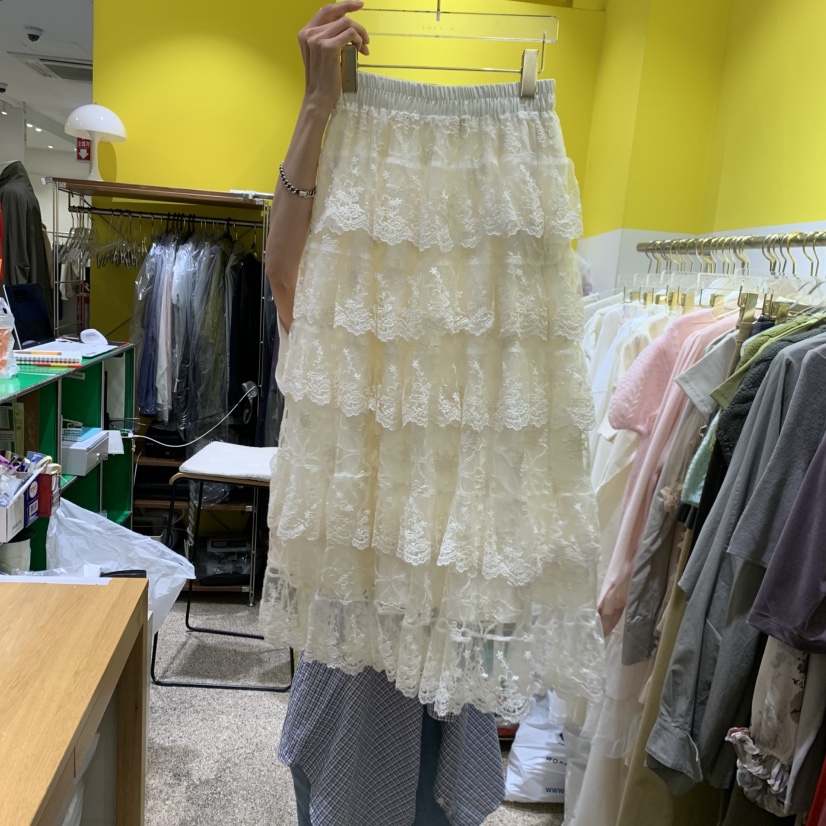 LE MASTERPLACE韓國代購女士新品休閑推薦熱賣長裙刺繡蕾絲Le masterpiece長裙圖色1