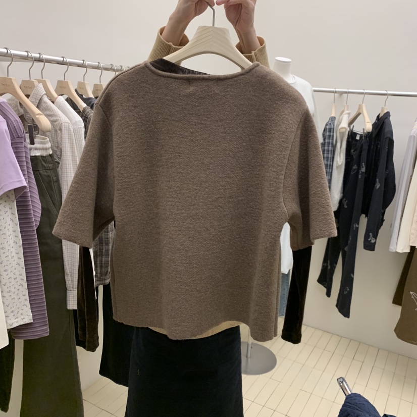THEPLAN韓國直郵女士新品時尚職業熱賣推薦真品針織衫開衩THE PLAN針織衫