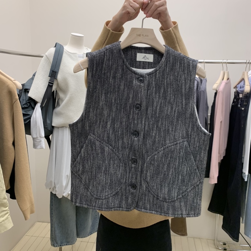 THEPLAN韓國直郵女裝新款推薦時尚熱賣真品人氣休閑馬甲THE PLAN馬甲圖色2