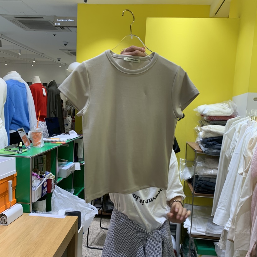 LE MASTERPLACE韓國直郵女士新品推薦真品熱賣休閑T恤天絲Le masterpieceT恤圖色2