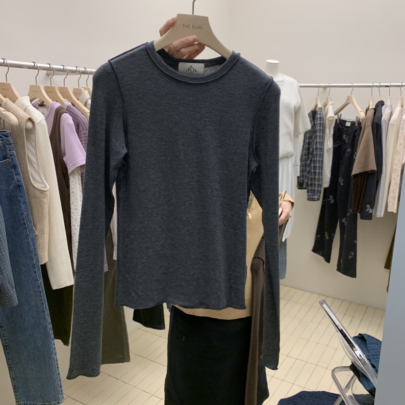 THEPLAN東大門代購女裝新品真品人氣熱賣時尚長袖T恤紗布THE PLAN長袖T恤