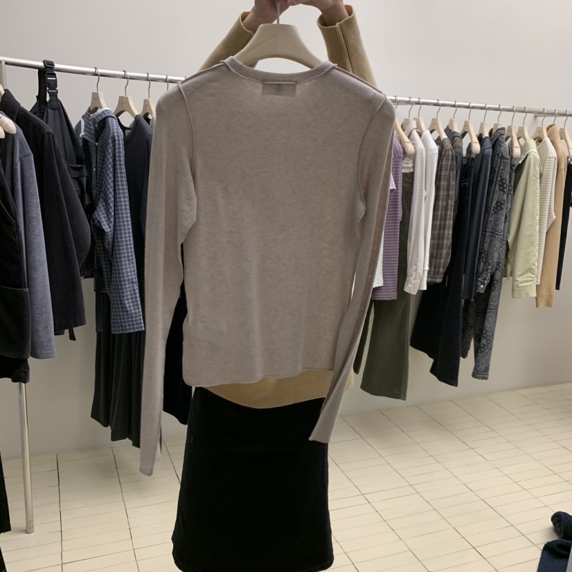 THEPLAN東大門代購女裝新品真品人氣熱賣時尚長袖T恤紗布THE PLAN長袖T恤