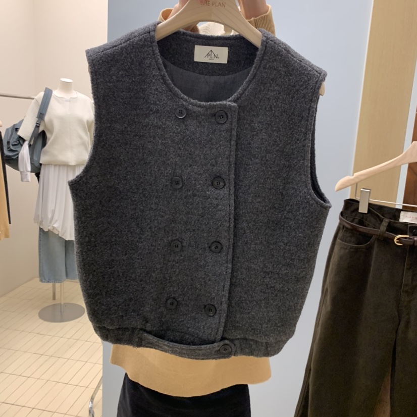 THEPLAN東大門代購女裝新品真品推薦熱賣人氣時尚馬甲雙層THE PLAN馬甲圖色2墨