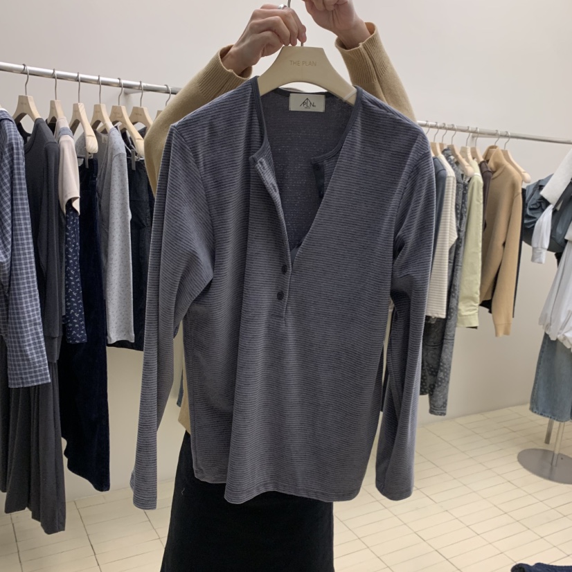 THEPLAN韓國代購女士新品真品休閑人氣熱賣推薦時尚長袖T恤THE PLAN長袖T恤圖色2