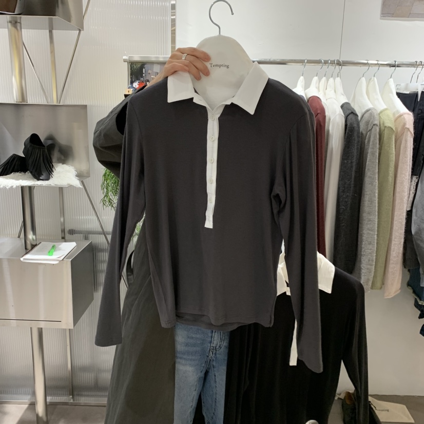 TEMPTING東大門實拍女裝新品人氣推薦休閑時尚真品長袖T恤TEMPTING長袖T恤圖色5墨