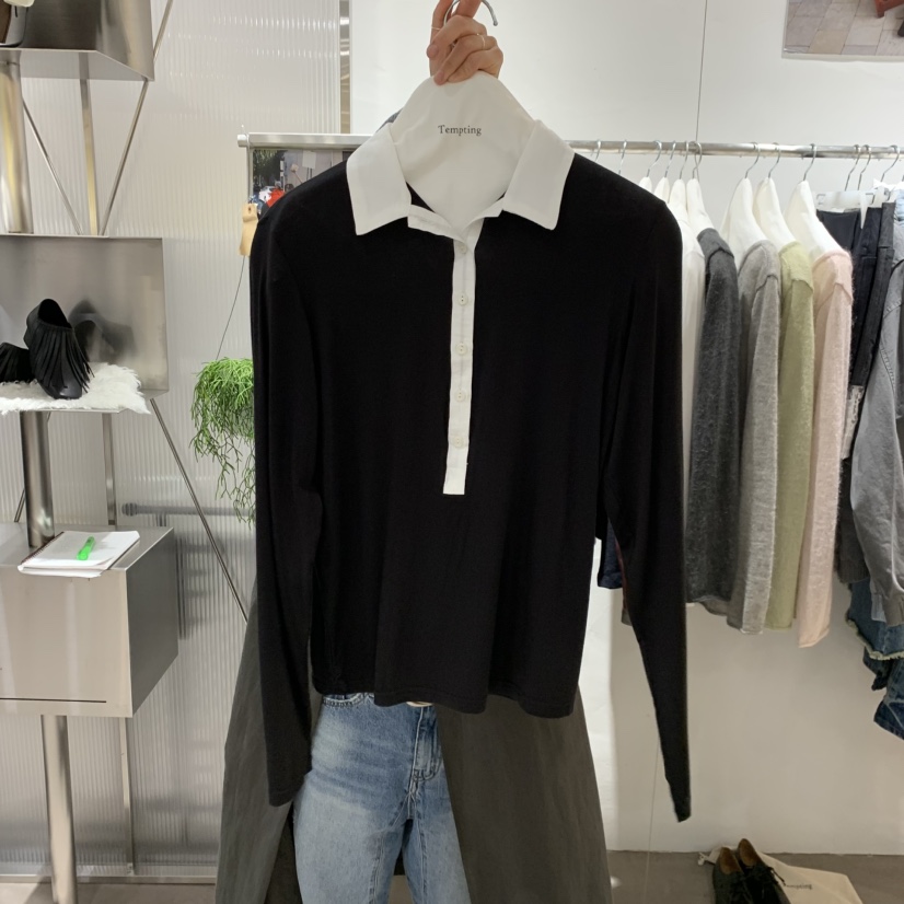 TEMPTING東大門實拍女裝新品人氣推薦休閑時尚真品長袖T恤TEMPTING長袖T恤圖色6黑