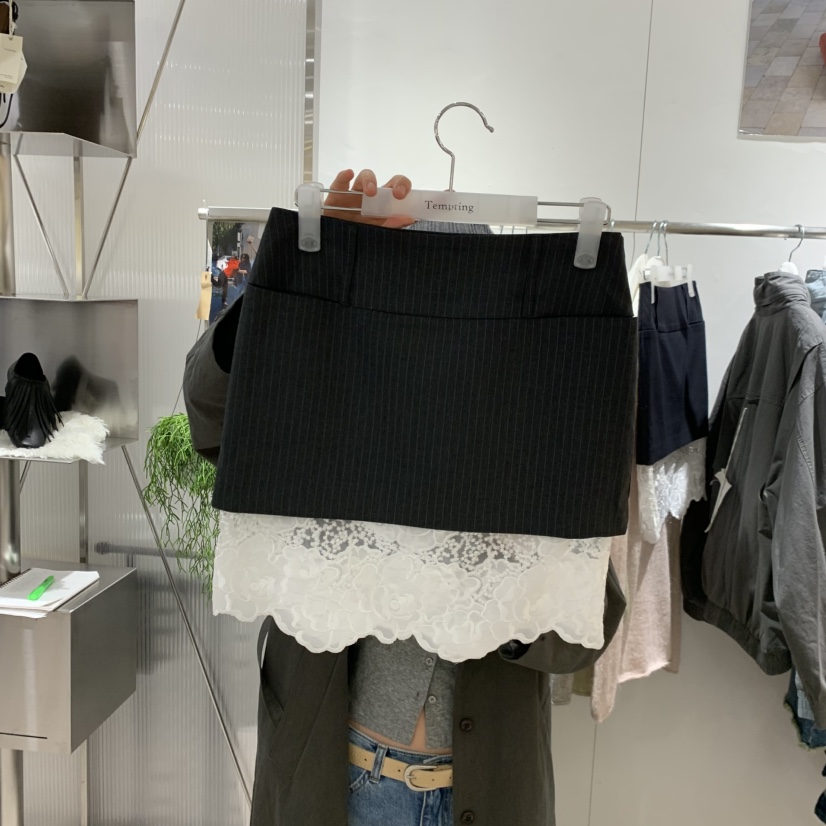 TEMPTING東大門直郵女裝新品時尚休閑熱賣人氣短裙蕾絲寬松TEMPTING短裙圖色1墨