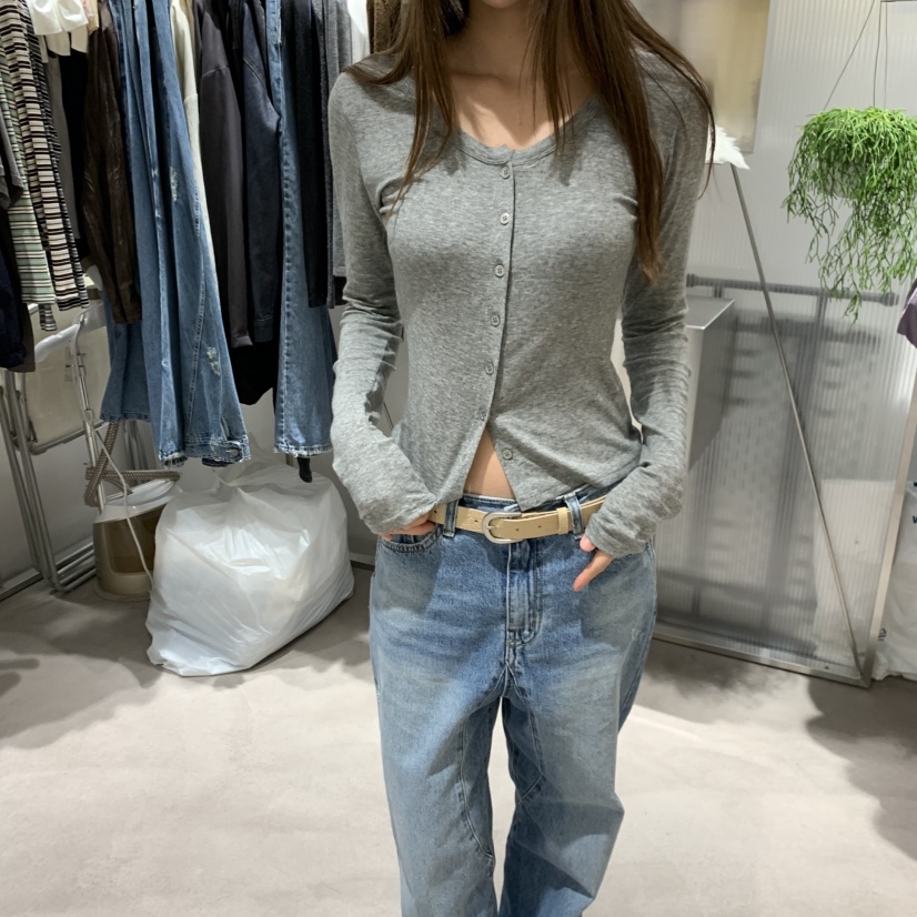 TEMPTING韓國代購女裝新品人氣推薦休閑真品長袖T恤羊絨開衫TEMPTING長袖T恤圖色6