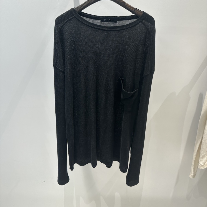 JANE BIRKIN東大門直郵女士新款真品時尚熱賣長袖T恤口袋JANE BIRKIN設計師品牌長袖T恤圖色3