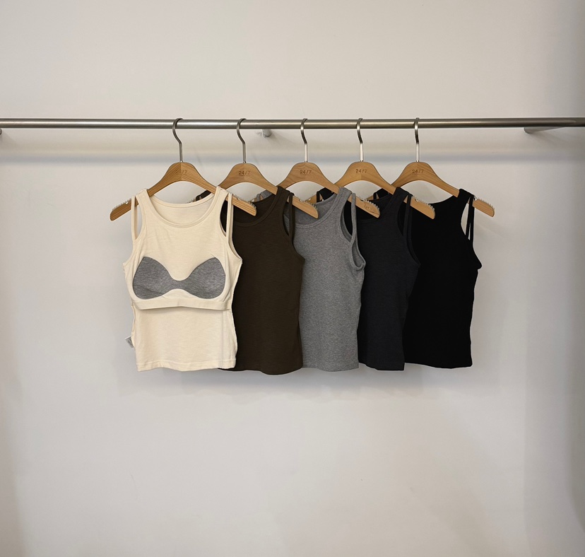 TWENTY FOUR SEVEN24-7東大門實拍女裝新品人氣吊帶背心無袖條紋TEWNTY FOUR SEVEN24-7吊帶/背心