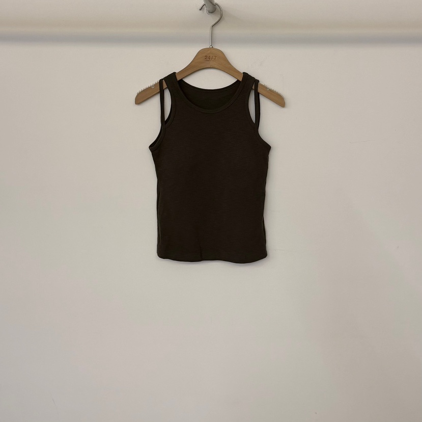 TWENTY FOUR SEVEN24-7東大門實拍女裝新品人氣吊帶背心無袖條紋TEWNTY FOUR SEVEN24-7吊帶/背心圖色5棕色