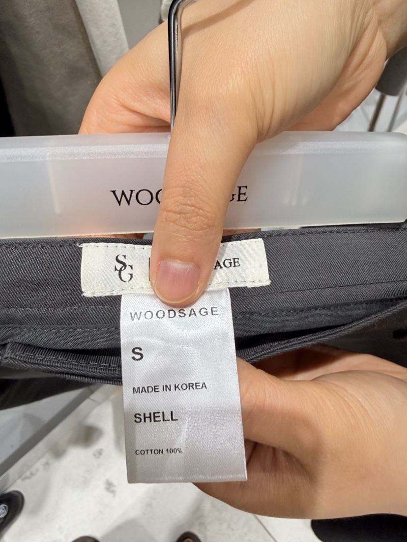 WOOD SAGE韓國代購女裝新款熱賣休閑真品人氣休閑褲紐扣WOOD SAGE休閑褲