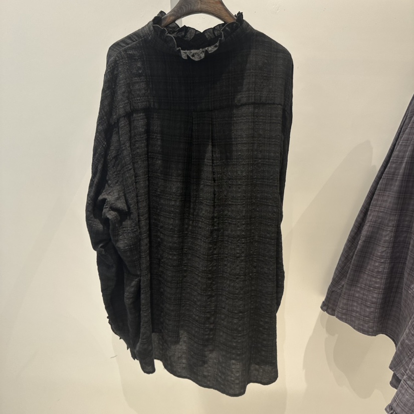 JANE BIRKIN東大門直郵女士新款時尚襯衫蕾絲衫荷葉邊格子JANE BIRKIN設計師品牌襯衫/蕾絲衫圖色2