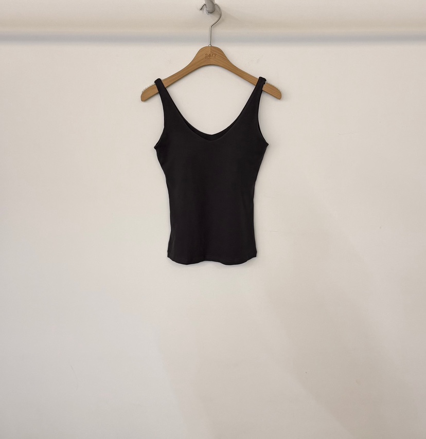 TWENTY FOUR SEVEN24-7韓國直郵女士新款真品吊帶背心V領無袖TEWNTY FOUR SEVEN24-7吊帶/背心圖色3墨色