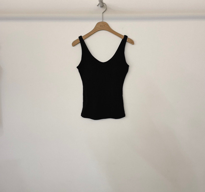 TWENTY FOUR SEVEN24-7韓國直郵女士新款真品吊帶背心V領無袖TEWNTY FOUR SEVEN24-7吊帶/背心圖色4黑色