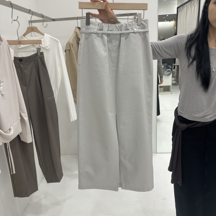 THE VALUE東大門代購女士新款真品休閑熱賣時尚長裙腰帶THE VALUE長裙